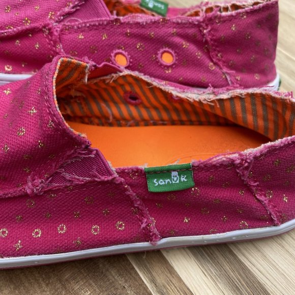 Pink Sanuk Girls Surf /Vagabond Shoe Sidewalk Surfer - Picture 4 of 12